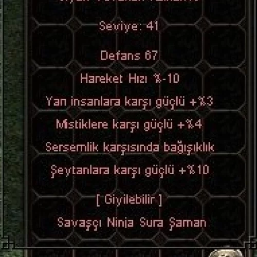 4 Efsun +6 Siyah Yuvarlak Kalkan